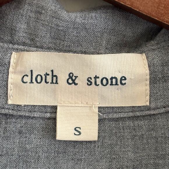 Cloth & Stone Collared V Neck Top Sz S - Picture 5 of 8